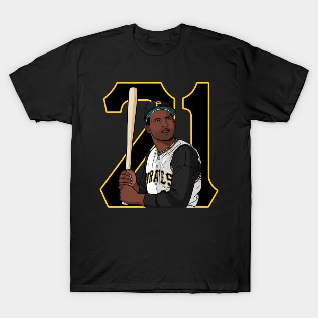 Roberto Clemente 21 T-Shirt by liomal